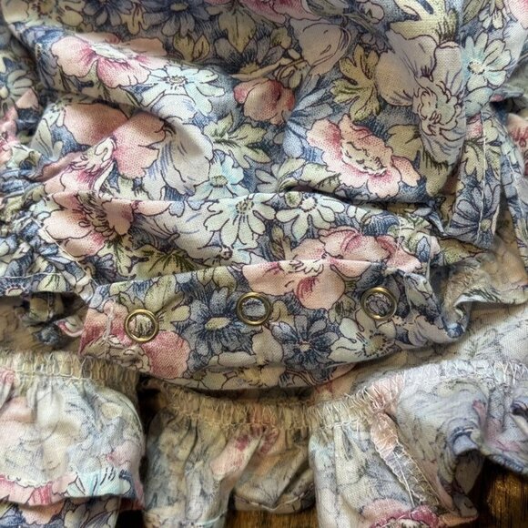 Numi Pink & Blue Floral Pinafore 3T - Picture 4 of 8